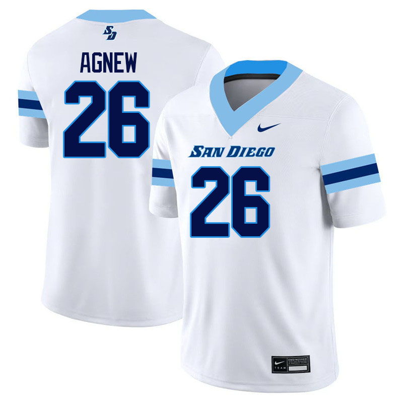 San Diego Toreros #26 Jamal Agnew College Football Jerseys,Uniforms-White